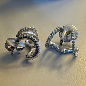 Kenneth Jay Lane Triple Hoop Earrings